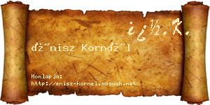 Énisz Kornél névjegykártya