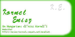 kornel enisz business card